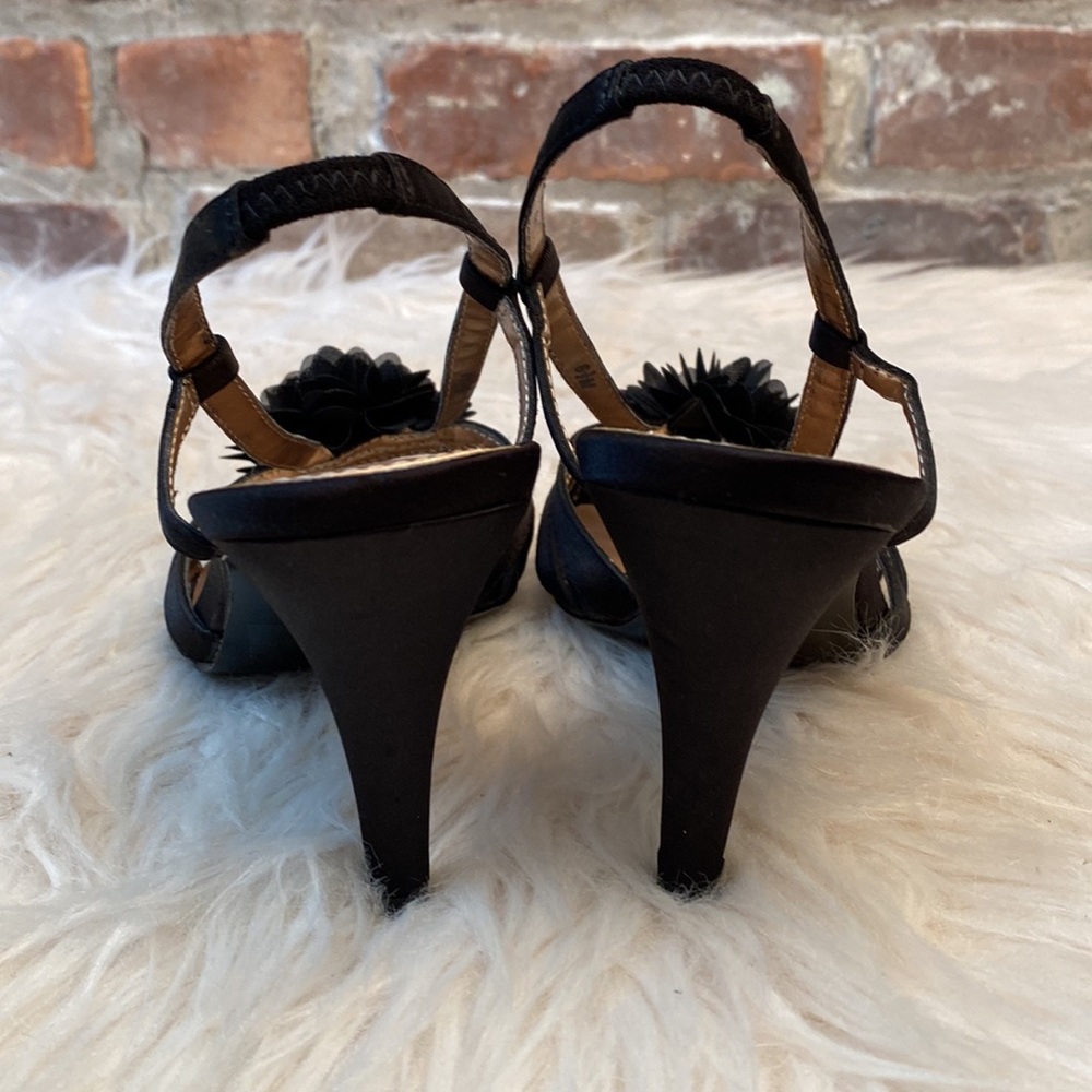 Mootsies Tootsies Black Strappy Slingback Heels, Size 6.5M - Picture 12 of 17